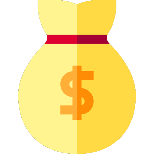 Money bag Basic Straight Flat icon