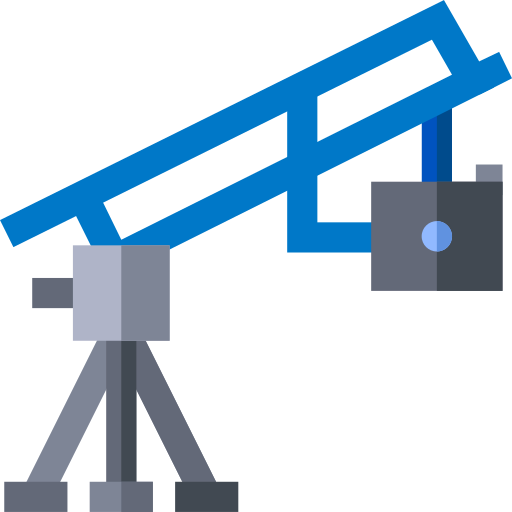 Camera crane Basic Straight Flat icon