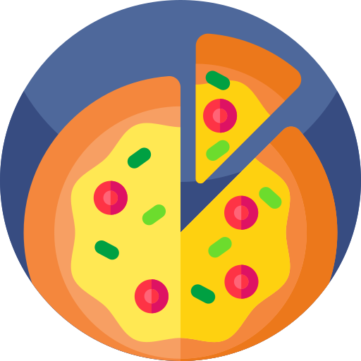 Pizza Geometric Flat Circular Flat icon