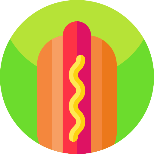 hot-dog Geometric Flat Circular Flat Icône