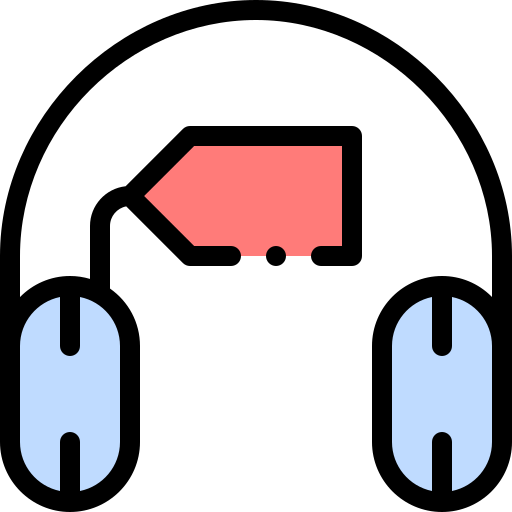 ヘッドフォン Detailed Rounded Lineal color icon