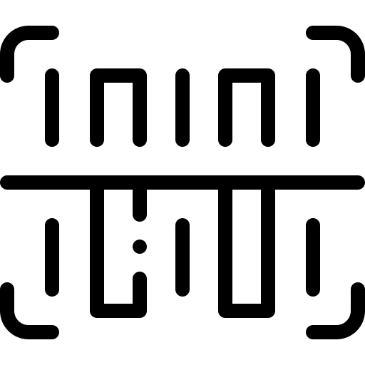 streepjescode Detailed Rounded Lineal icoon