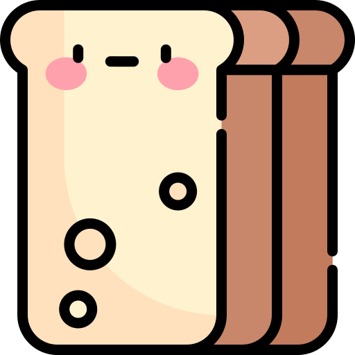 pan de molde Kawaii Lineal color icono