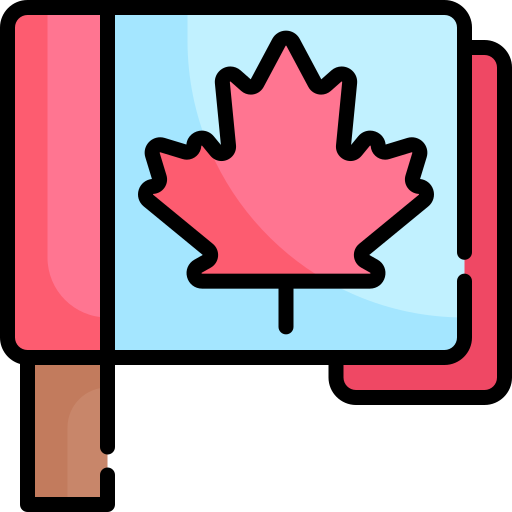 カナダ Kawaii Lineal color icon