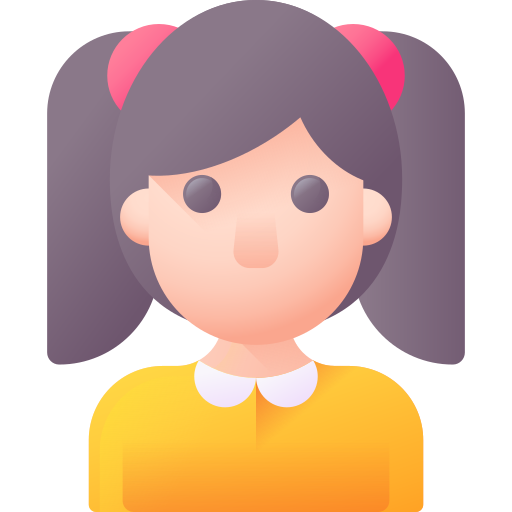 女の子 3D Color icon