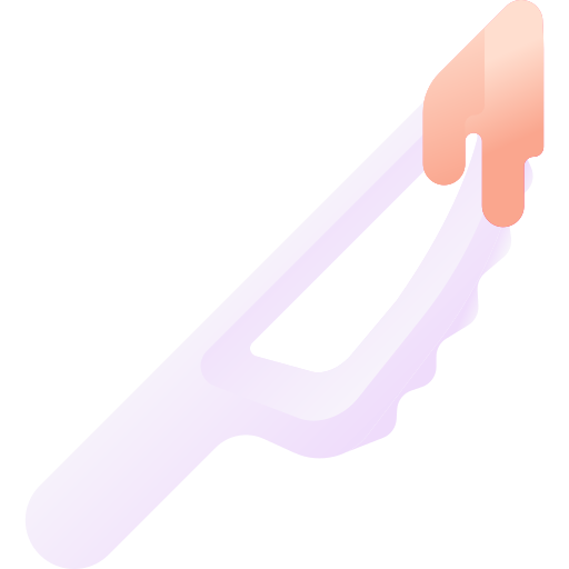 cuchillo 3D Color icono