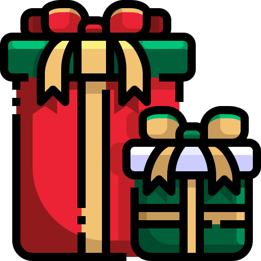 Gift Justicon Lineal Color icon