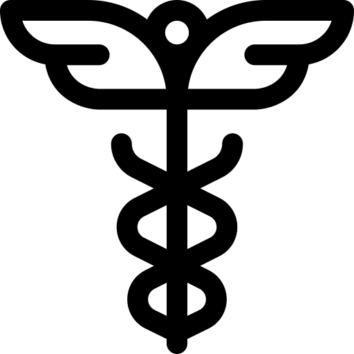 caducée Basic Rounded Lineal Icône