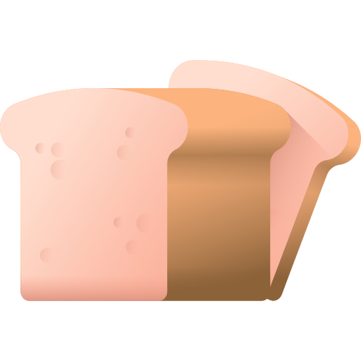 pan de molde 3D Color icono