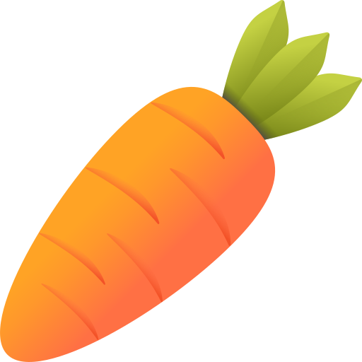zanahoria 3D Color icono