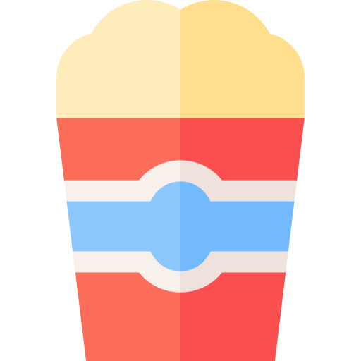 popcorn Basic Straight Flat icoon