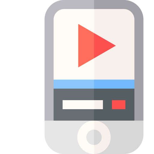 video Basic Straight Flat icoon