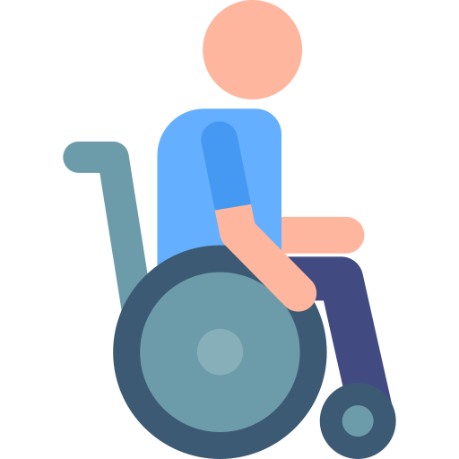 wózek inwalidzki Pictograms Colour ikona