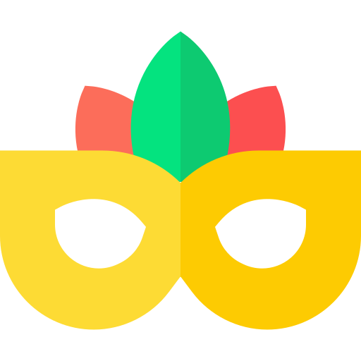maschera di carnevale Basic Straight Flat icona