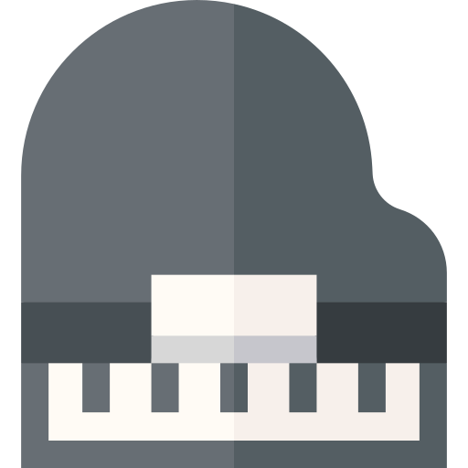 Grand piano Basic Straight Flat icon