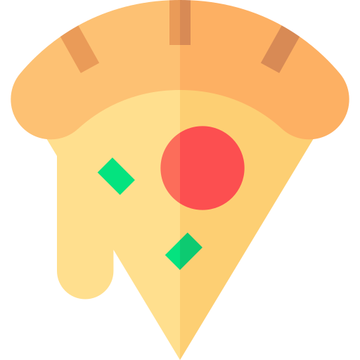 pizza stück Basic Straight Flat icon