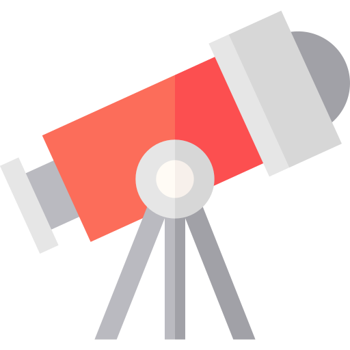 望遠鏡 Basic Straight Flat icon