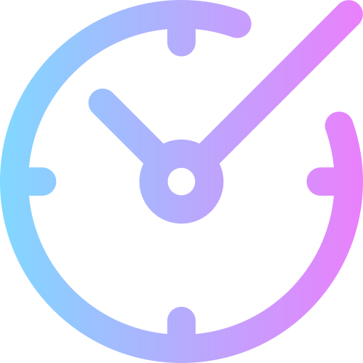 On time Super Basic Rounded Gradient icon