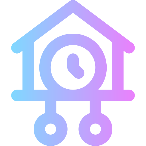 Cuckoo clock Super Basic Rounded Gradient icon