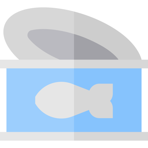 lata de atún Basic Straight Flat icono