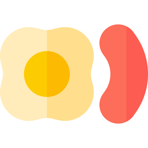 huevo frito Basic Straight Flat icono