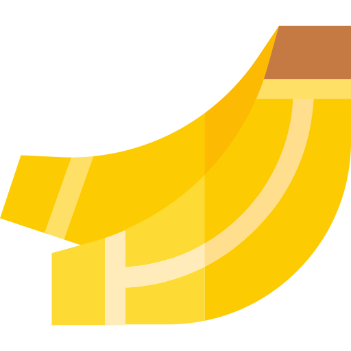 banana Basic Straight Flat Ícone