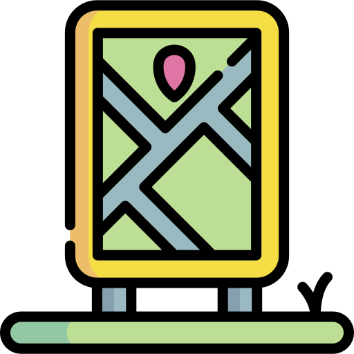 mappa della città Special Lineal color icona