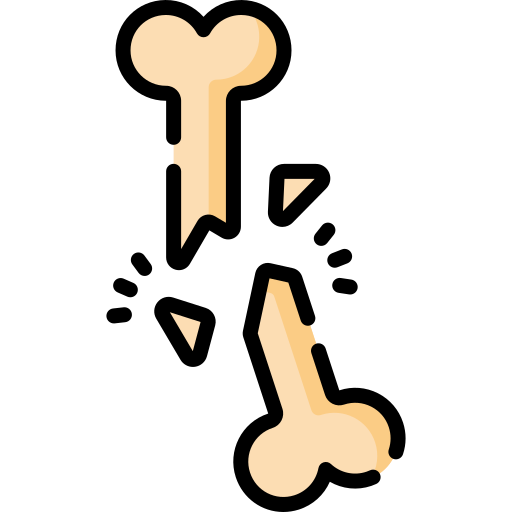 Сломанная кость Special Lineal color иконка