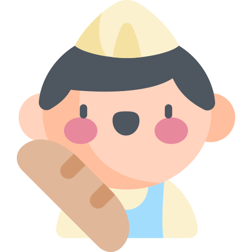 빵 굽는 사람 Kawaii Flat icon