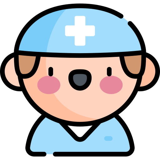 enfermero Kawaii Lineal color icono