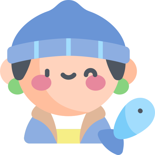 漁師 Kawaii Flat icon