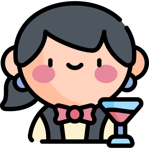 Barmaid Kawaii Lineal color icon