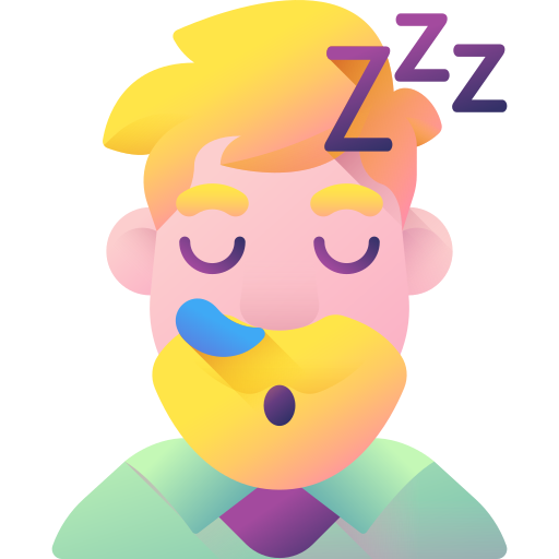 dormir 3D Color icono
