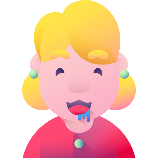 Drooling 3D Color icon