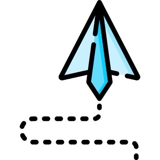 Paper airplane Special Lineal color icon