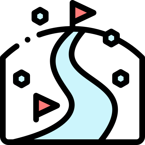 Ski Detailed Rounded Lineal color icon