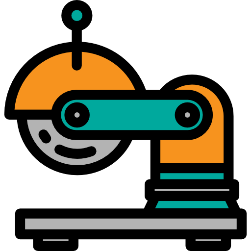 산업용 로봇 Detailed Rounded Lineal color icon