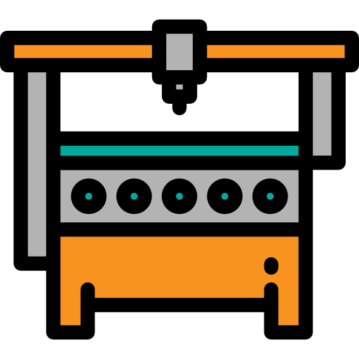 産業用ロボット Detailed Rounded Lineal color icon