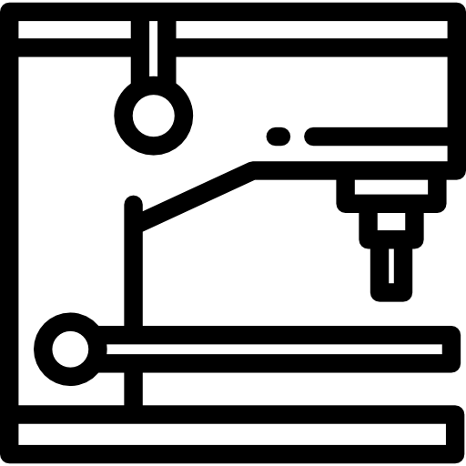 robô industrial Detailed Rounded Lineal Ícone