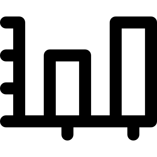 gráfico de barras Basic Rounded Lineal Ícone