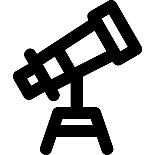망원경 Basic Rounded Lineal icon