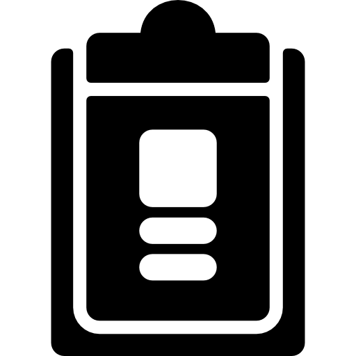 Clipboard Basic Rounded Filled icon