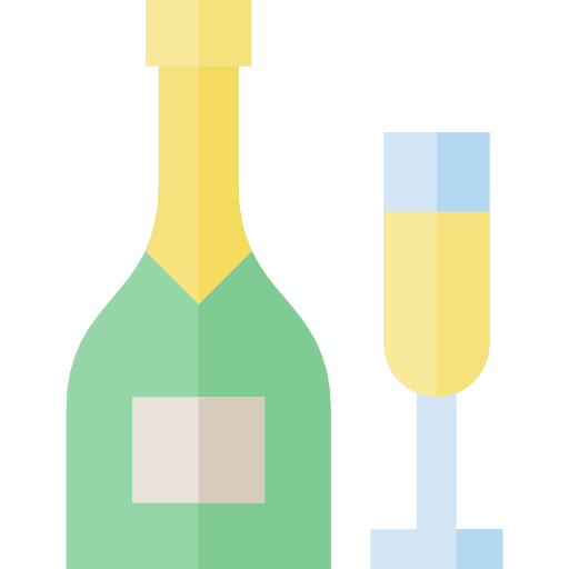 champagne Basic Straight Flat icoon
