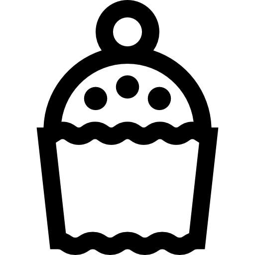 cupcake Basic Straight Lineal icoon
