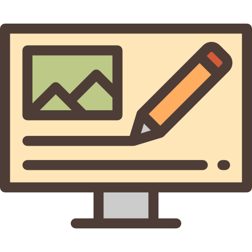 Blog Detailed Rounded Lineal color icon