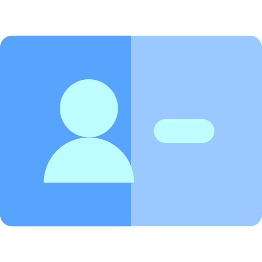 carta d'identità Basic Rounded Flat icona