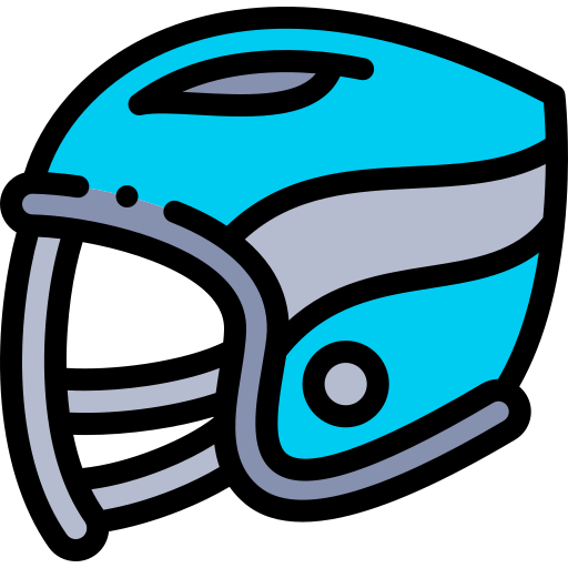 Hockey helmet Detailed Rounded Lineal color icon