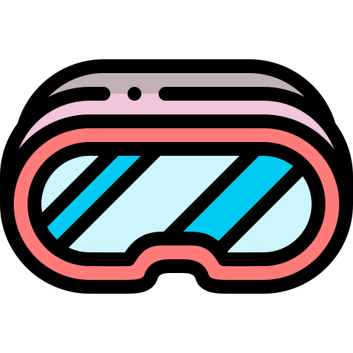 Ski goggles Detailed Rounded Lineal color icon