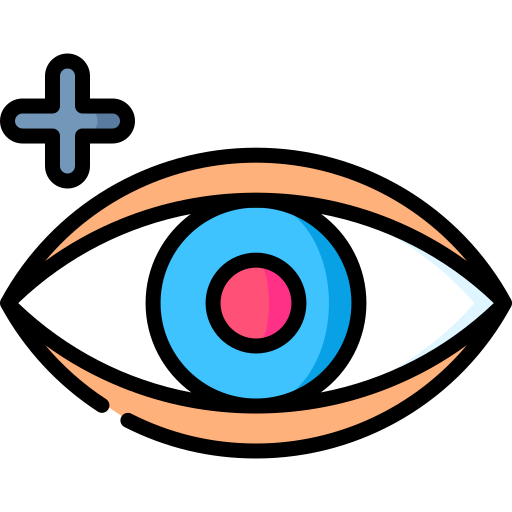ojo rojo Special Lineal color icono