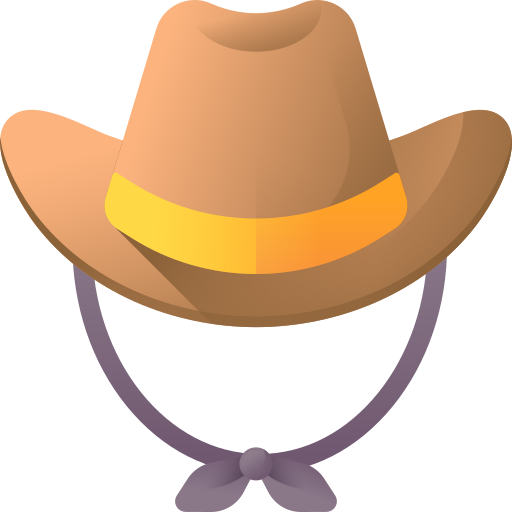 sombrero 3D Color icono